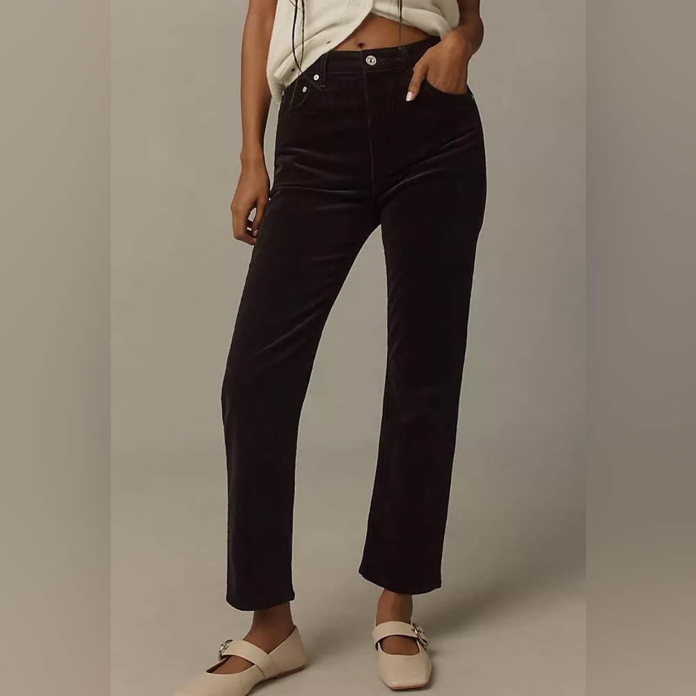 Citizens of Humanity Women’s 34 Zurie Corduroy High-Rise Ankle Straight Jeans